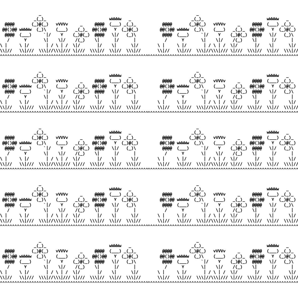 Ascii Art 5-Surface Design Shop