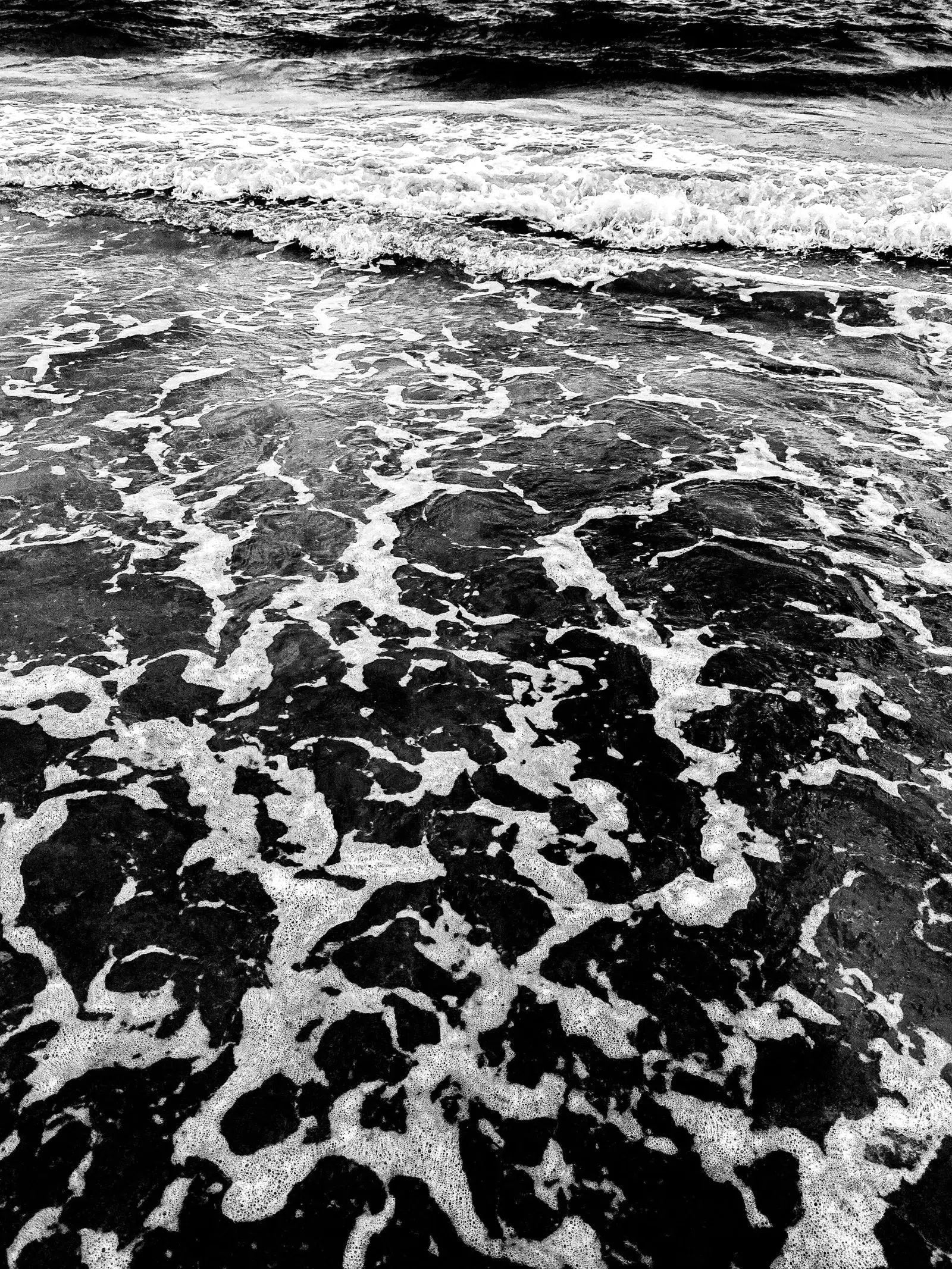 Black and White Waves-Digital Artwork-Visual Bounty