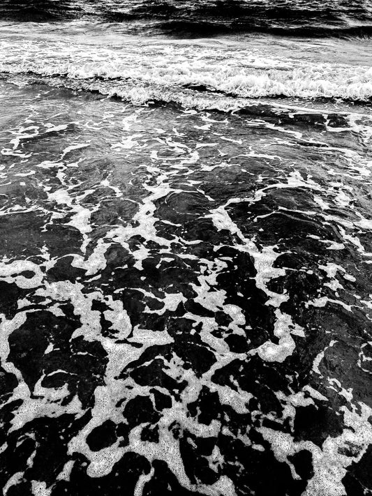 Black and White Waves-Digital Artwork-Visual Bounty