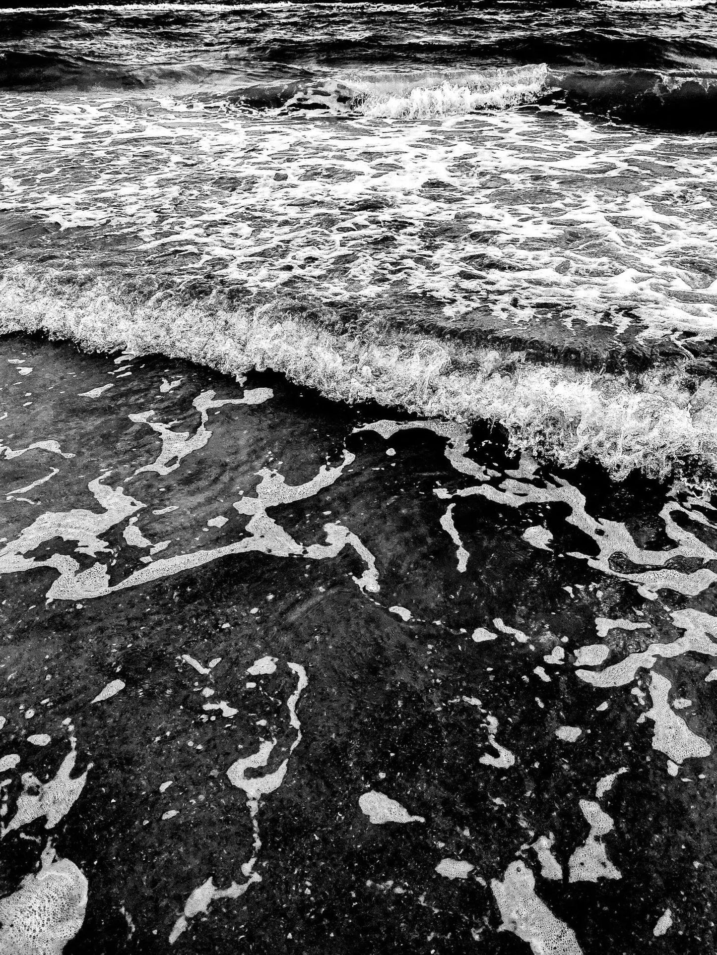 Black and White Waves II-Digital Artwork-Visual Bounty