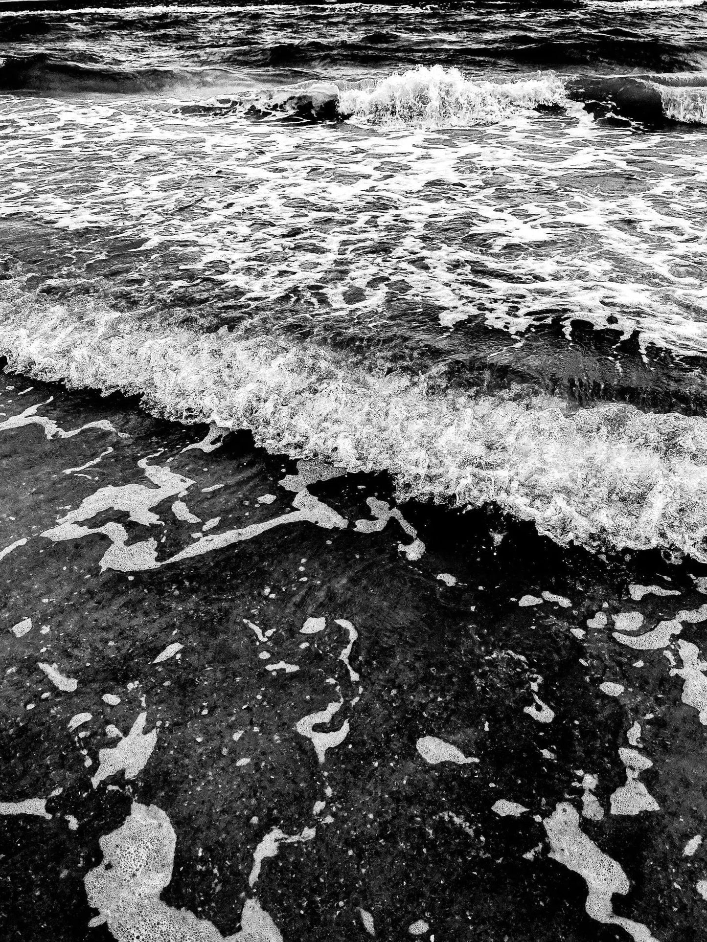 Black and White Waves III-Digital Artwork-Visual Bounty