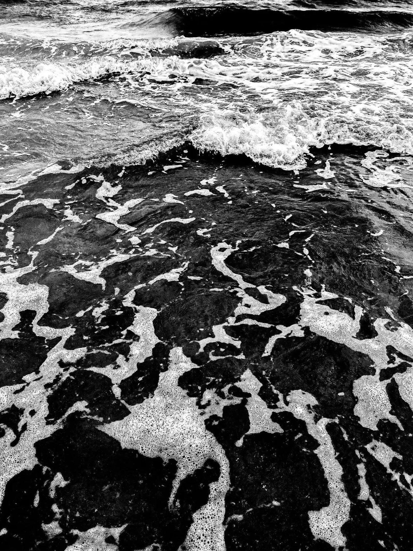 Black and White Waves IX-Digital Artwork-Visual Bounty