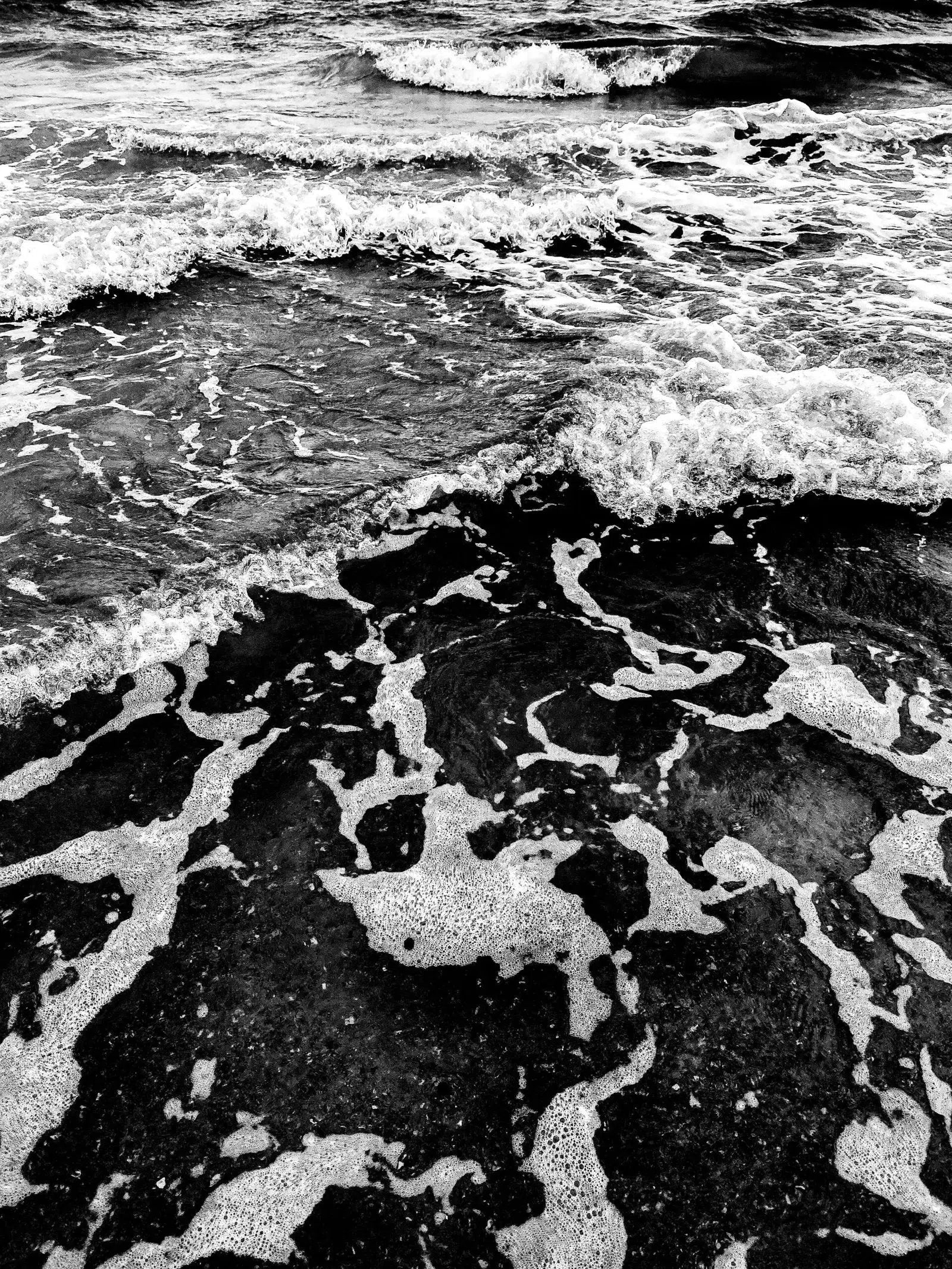 Black and White Waves VI-Digital Artwork-Visual Bounty