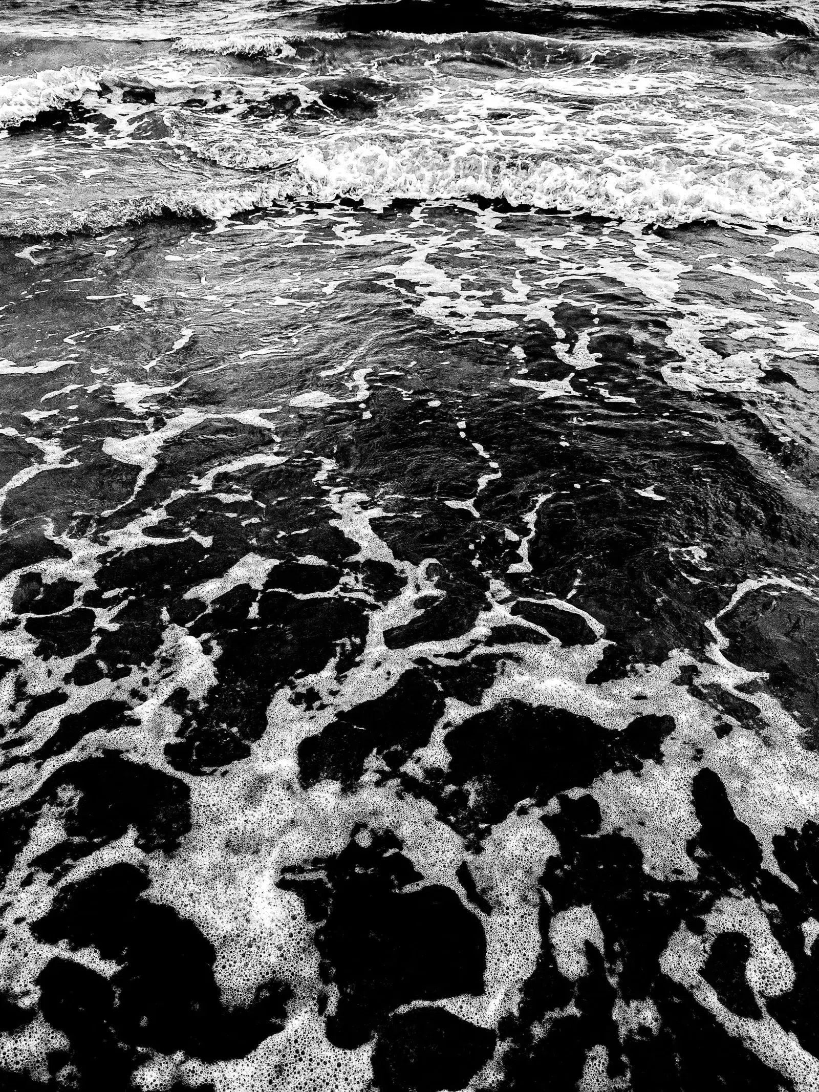 Black and White Waves X-Digital Artwork-Visual Bounty