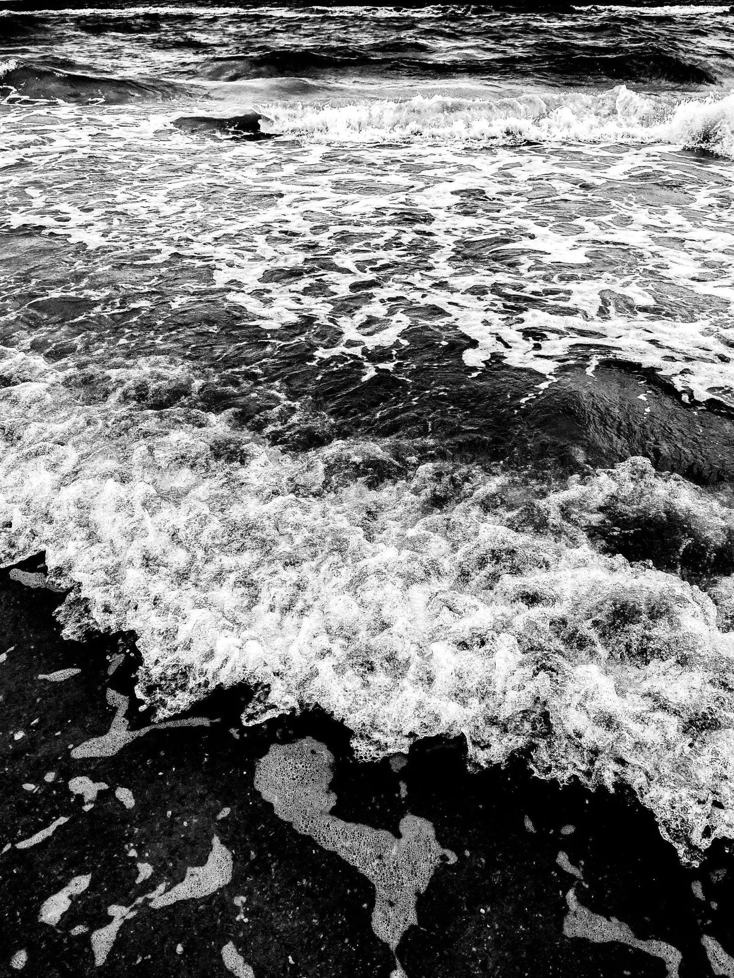 Black and White Waves XI-Digital Artwork-Visual Bounty