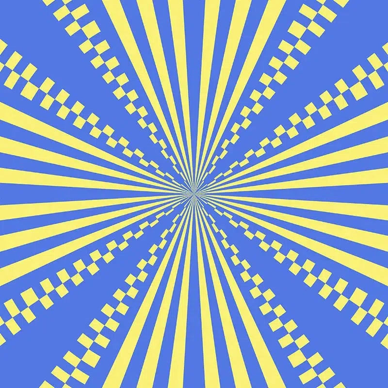 Blue and Yellow Rays-Digital Artwork-Visual Bounty