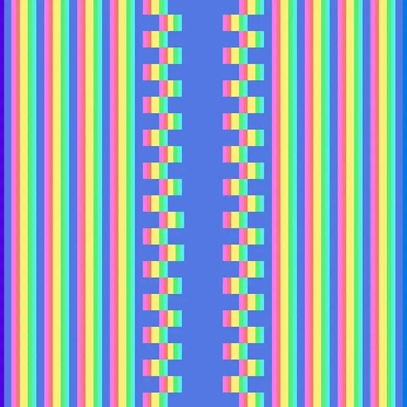 Blue and Yellow Stripes-Digital Artwork-Visual Bounty