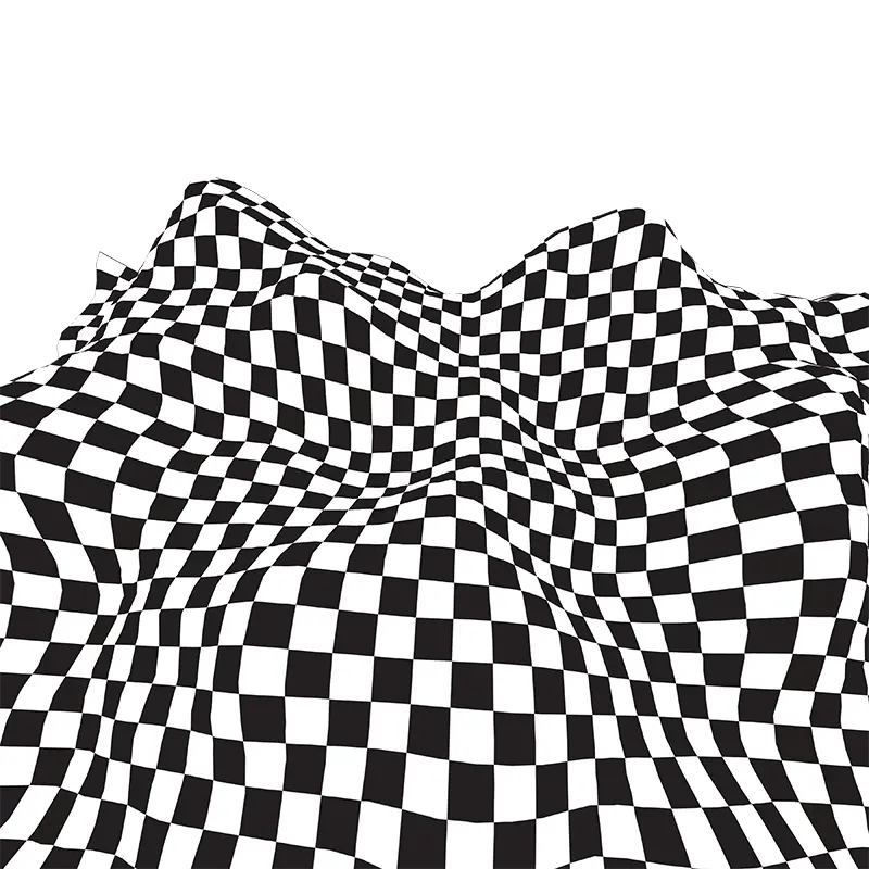 Checkerboard Wave-Digital Artwork-Visual Bounty