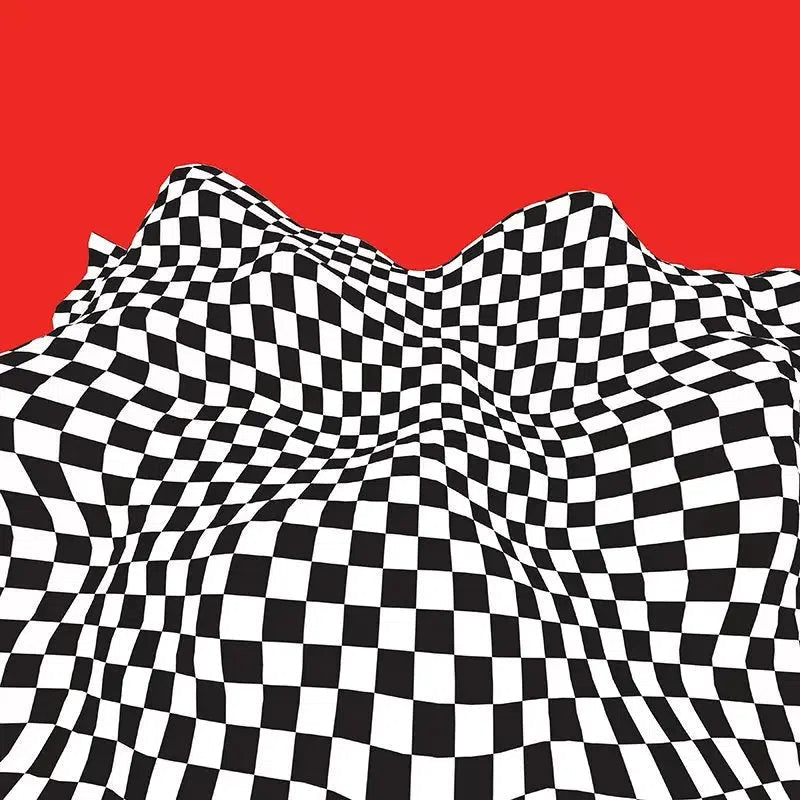 Checkerboard Wave-Digital Artwork-Visual Bounty