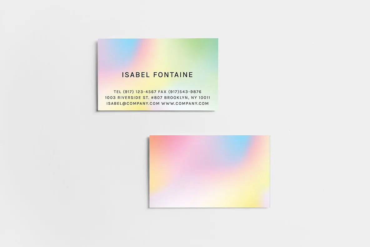 Colorful Ombre Business Card-Design Template-The Design Craft