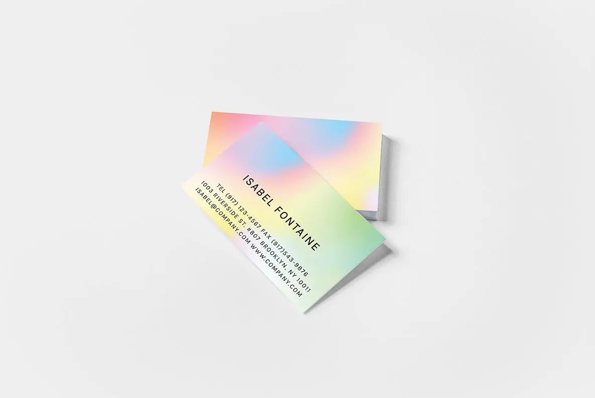 Colorful Ombre Business Card-Design Template-The Design Craft