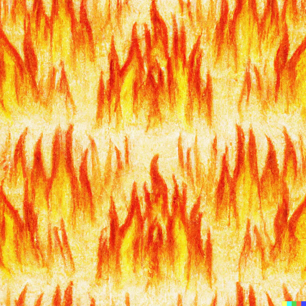 Crayon Drawing of Fire II-Digital Artwork-Visual Bounty