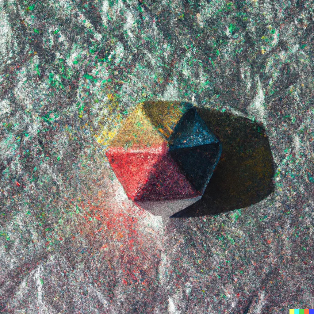 Rainbow Object on Silver II-Digital Artwork-Visual Bounty