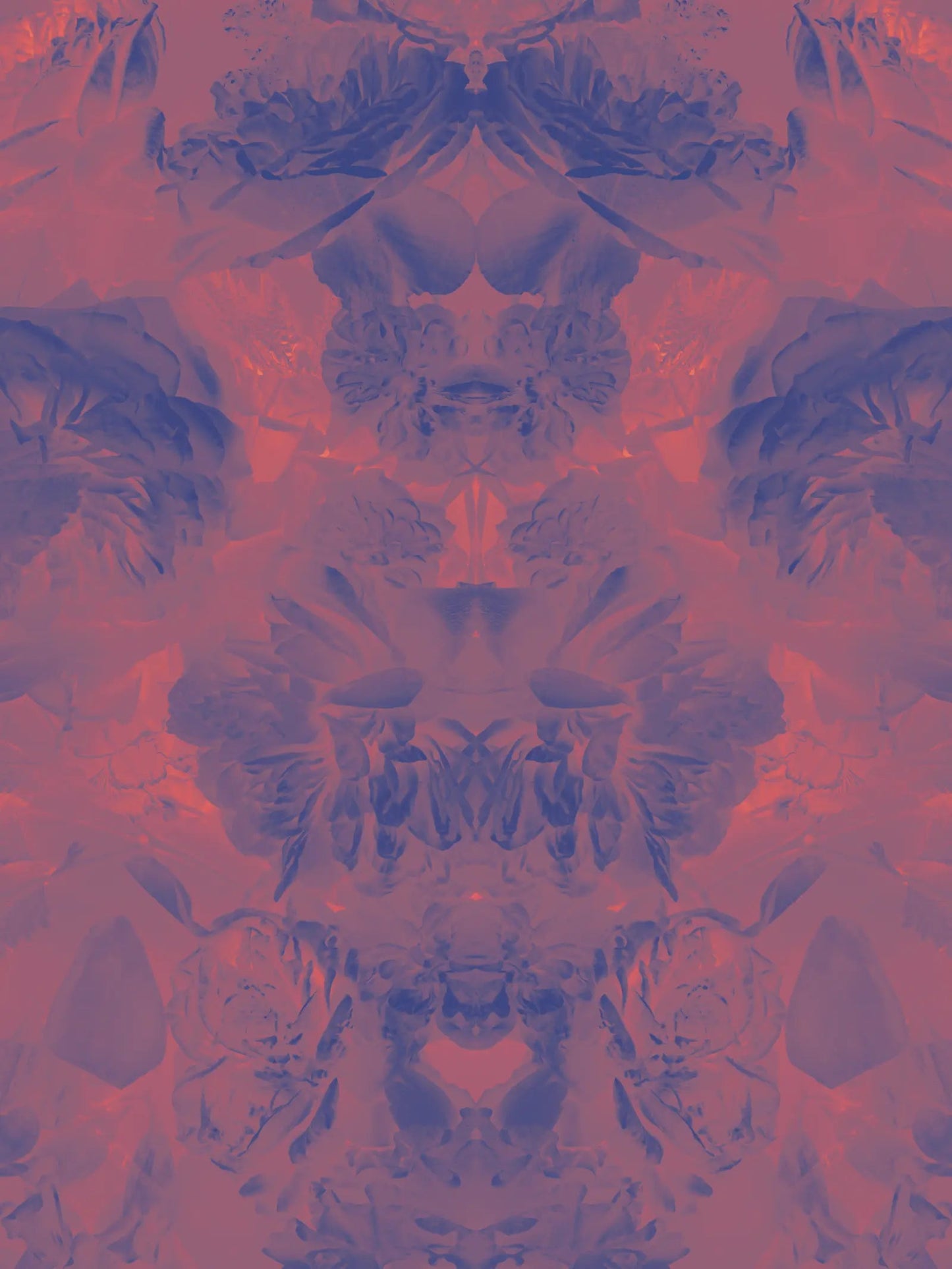 Vibrant Pink and Blue Floral Poster Art-Digital Artwork-Visual Bounty