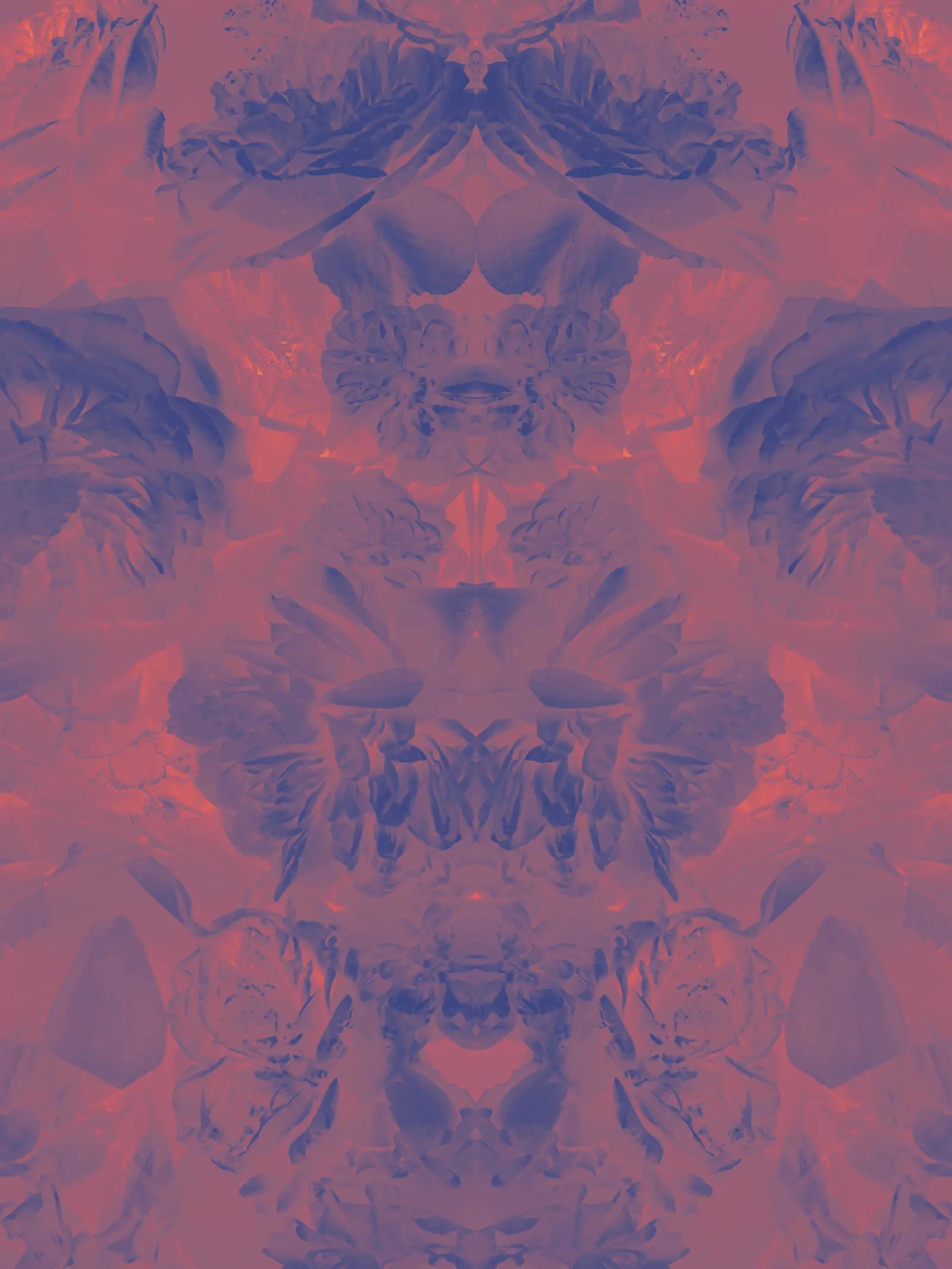 Vibrant Pink and Blue Floral Poster Art-Digital Artwork-Visual Bounty