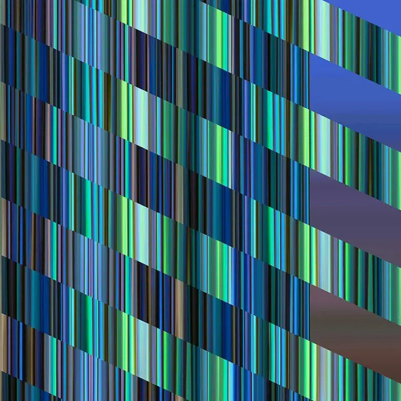 Vivid Green Stripes-Digital Artwork-Visual Bounty