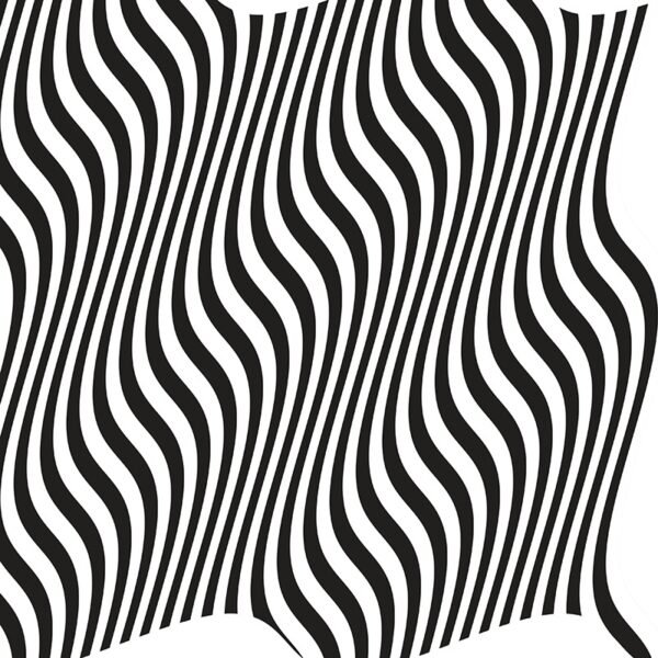 black and white wavy stripes op art
