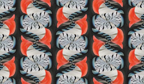 of feathers digital pattern print contemporary art