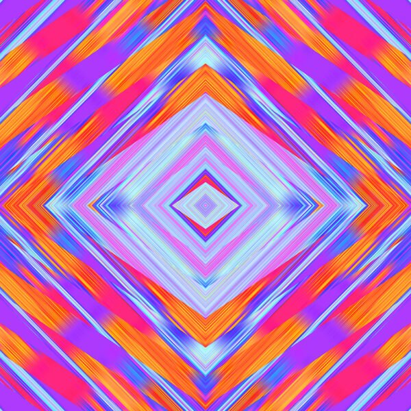 bright festive colorful kaleidoscopic digital art stock photo