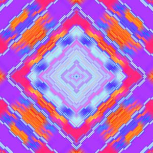 bright colorful kaleidoscopic digital art
