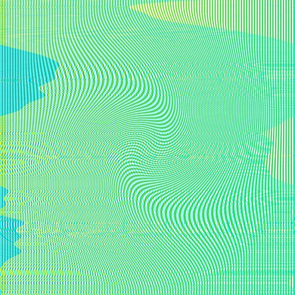 green and blue op art glitch moire waves