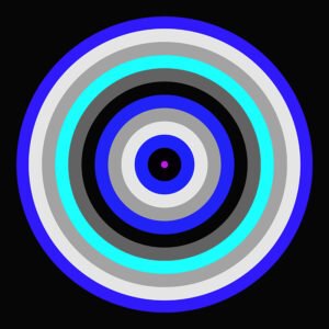 blue striped circle