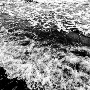 black and white waves photo