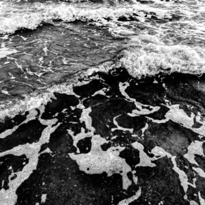 black and white waves photo